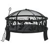 vidaXL Palenisko z pogrzebaczem, 50 cm, XXL, stal