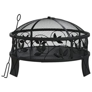 vidaXL Palenisko z pogrzebaczem, 50 cm, XXL, stal