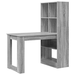 vidaXL Biurko Szary Sonoma Drewno inżynieryjne 122 x 67 x 145 cm