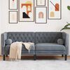 vidaXL Sofa Chesterfield ciemno szary 174 x 74.5 x 70.5 cm Aksamit