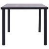 vidaXL Stół jadalniany, czarny i betonowy szary, 200x100x75 cm, MDF