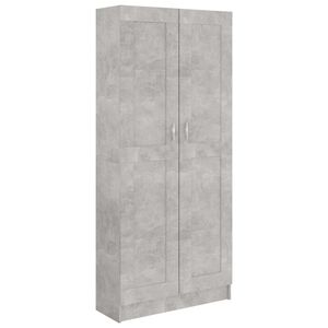 vidaXL Szafka na książki, szarość betonu, 82,5x30,5x185,5 cm, płyta