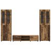 vidaXL Zestaw szafek RTV FLORIN Stare drewno Materiał drewnopochodny