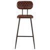 vidaXL Krzesła barowe, 2 szt., brązowe, sk&oacute;ra naturalna