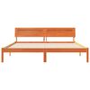vidaXL Ramka ł&oacute;żka Brązowy 200 x 200 cm Lite drewno sosnowe