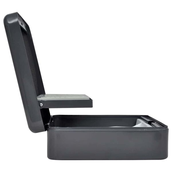 vidaXL Skrzynka na got&oacute;wkę Z blokadą Czarny 30 x 24 x 9 cm Stal