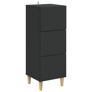 vidaXL Szafka z Szufladami Czarny 33 x 34,5 x 90 cm