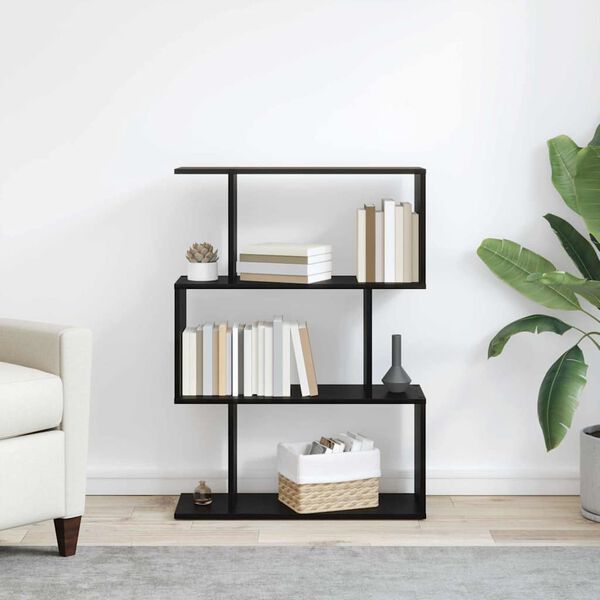 vidaXL Szafka na książki Czarny Dąb 70 x 24 x 97 cm