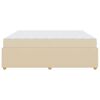 vidaXL Ramka ł&oacute;żka z materacem Kremowy 180 x 200 cm tkanina