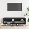 vidaXL Szafka pod TV, czarna, 122x34x41 cm, materiał drewnopochodny