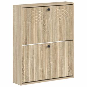 vidaXL Wisząca szafka na buty ALKMAAR 71 x 17 x 86 cm dąb Sonoma