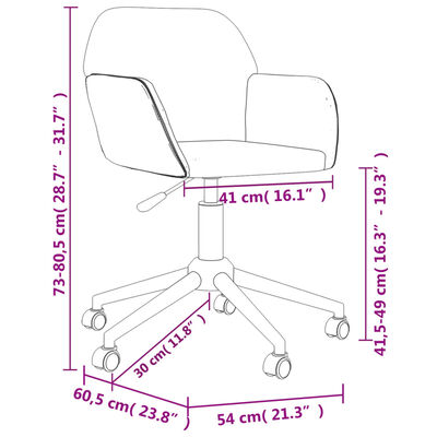 vidaXL Obrotowe krzesło biurowe, jasnoszare, tapicerowane tkaniną