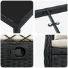 vidaXL Zestaw do jadalni w ogrodzie 7 pcs Czarny polirattan