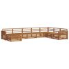vidaXL Zestawy sof 8 pcs Naturalny Lite Drewno Akacji