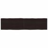 vidaXL Blat, ciemnobrązowy 160x40x(2-4)cm drewno z naturalną krawędzią