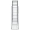 vidaXL Kosze gabionowe, 12 szt, 200x50x140/160cm, galwanizowane żelazo