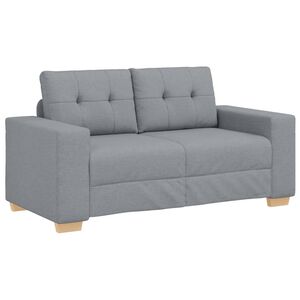 vidaXL Sofa dwuosobowa, jasnoszara, 160x77x82 cm, tkanina