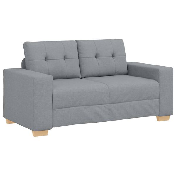 vidaXL Sofa dwuosobowa, jasnoszara, 160x77x82 cm, tkanina