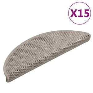 vidaXL Samoprzylepne nakładki na schody, 15 szt., 56x17x3 cm, srebrne