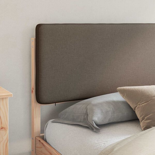 vidaXL Ramka ł&oacute;żka z tapicerowanym wezgłowiem Ciemnoszary 180 x 200 cm