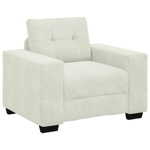 vidaXL Sofa Fotel Kremowy 100x78x80 cm Aksamit