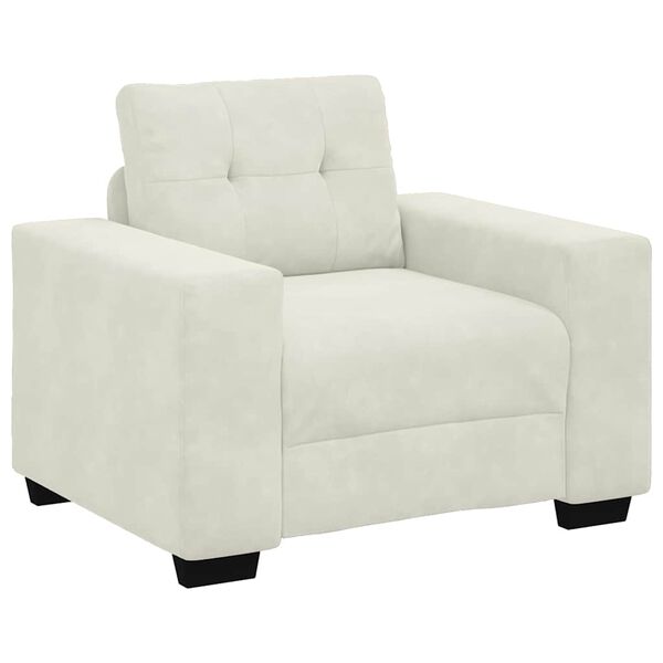 vidaXL Sofa Fotel Kremowy 100x78x80 cm Aksamit