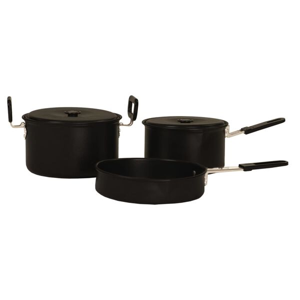 Travellife 3-częściowy zestaw naczyń turystycznych Compact, aluminium