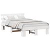 vidaXL Ramka ł&oacute;żka Z zagł&oacute;wkiem Biały 120 x 190 cm Lite drewno sosnowe