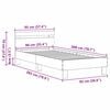 vidaXL Ramka ł&oacute;żka Czarny Dąb 203 x 95 x 70 cm Materiał drewnopochodny