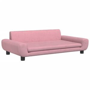 vidaXL Sofa dla dzieci, r&oacute;żowa, 100x54x33 cm, aksamit