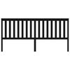 vidaXL Wezgłowie łóżka, czarne, 206x6x101 cm, lite drewno sosnowe