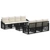 vidaXL Zestaw Sof na Ogr&oacute;d 8 szt. Czarny 55 x 55 x 37 cm polirattan