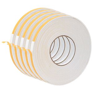 vidaXL Taśma samoprzylepna z pianki 5 szt. Biały 10mm x 10m Pianka CR