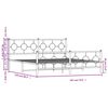 vidaXL Metalowa rama ł&oacute;żka z wezgłowiem i zan&oacute;żkiem, czarna, 183x213cm