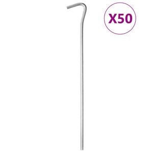 vidaXL Śledzie do namiotu, 50 szt., 23 cm, &Oslash;5 mm, stal galwanizowana