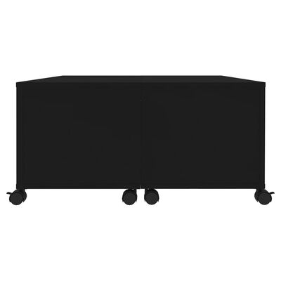 vidaXL Stolik kawowy, czarny, 75x75x38 cm, płyta wiórowa