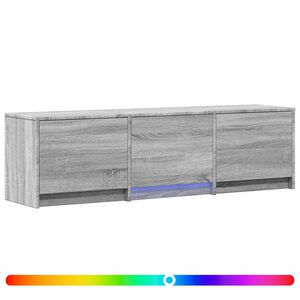 vidaXL Szafka RTV z LED 140x34x40 cm Szary Sonoma Drewno inżynieryjne