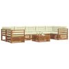 vidaXL Zestaw sof na zewnątrz z poduszką 8 pcs Naturalny i Kremowy
