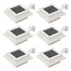 vidaXL Kwadratowe lampy solarne na zewnątrz, 6 szt., LED, 12 cm, białe