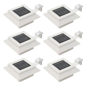 vidaXL Kwadratowe lampy solarne na zewnątrz, 6 szt., LED, 12 cm, białe