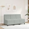vidaXL Modułowa sofa bez podłokietnik&oacute;w Jasnoszara 55 cm Aksamit