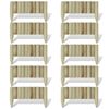 vidaXL Obrzeże drewniane, 10 paneli, drewno, 60 cm