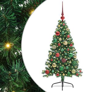 vidaXL Sztuczna choinka z oświetleniem na Boże Narodzenie 120 cm PVC