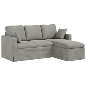 vidaXL Sofa Jasnoszary 198 x 134 x 80 cm Aksamit