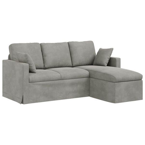 vidaXL Sofa Jasnoszary