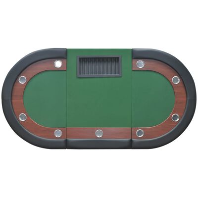 vidaXL Stół do pokera dla 10 graczy z tacą na żetony, zielony
