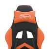 vidaXL Obrotowy fotel gamingowy, czarno-pomarańczowy, sztuczna skóra