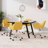 vidaXL Obrotowe krzesła stołowe, 4 szt., ż&oacute;łte, obite tkaniną