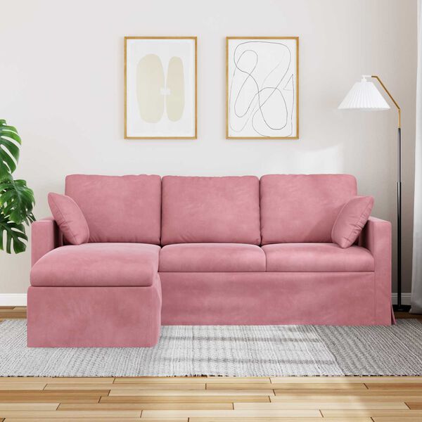 vidaXL Sofa R&oacute;żowy