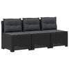 vidaXL Sofa ogrodowa 3-osobowa z poduszkami w rattanowym wyglądzie PP